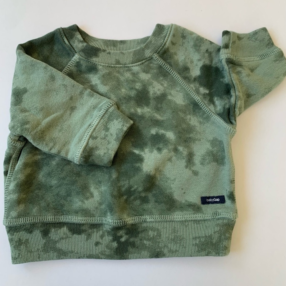 Green Tie-Dye Baby Sweatshirt